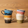 Cuatro tazas americano Pegasus de cerámica multicolor