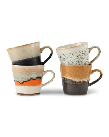 Set de 4 tazas cappuccino 70s Ceramics Verve HK Living