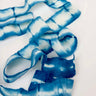 Lot de 6 rubans décoratifs en tissu indigo