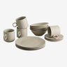 Set brunch gres esmaltado arena 16 piezas Nordal