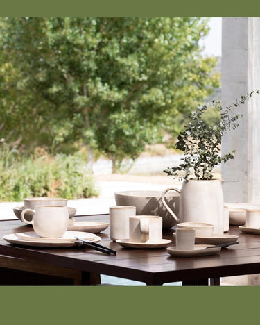 Vasos de gres beige Sand Storm