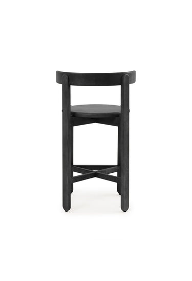 acabado y tono de silla alta de madera lacada negra de Gabrielle Paris
