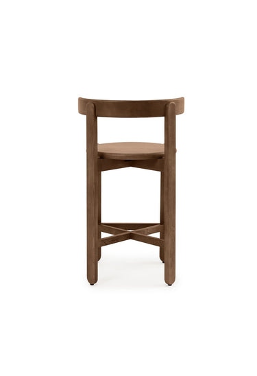 acabado y tono de silla alta de madera en nogal de Gabrielle Paris