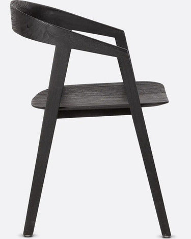 Silla ARC de teca negra 56 × 57 × 76 cm — detalle 4