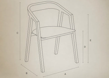Silla ARC de teca negra 56 × 57 × 76 cm — detalle 8
