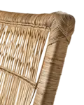 Silla bohemia de ratán natural con brazos