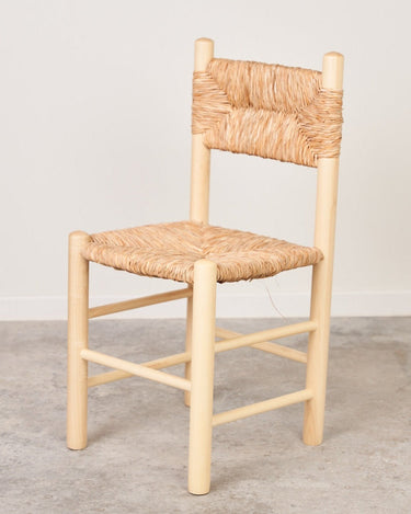 Silla Cantalar de chopo con asiento y respaldo de enea