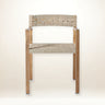 Silla CORA de teca reciclada y cuerda de papel 52 × 56 × 77 cm — vista principal