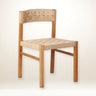 Silla de comedor CORA de teca y cuerda de papel — vista principal