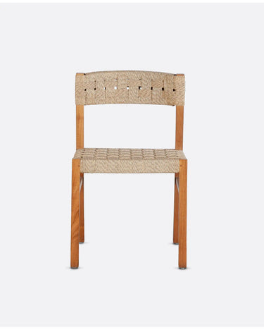 Silla de exterior de teca y cuerda sintética de Dareels, vista adicional