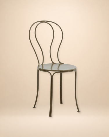 Silla de jardín de hierro pintado verde Nordal