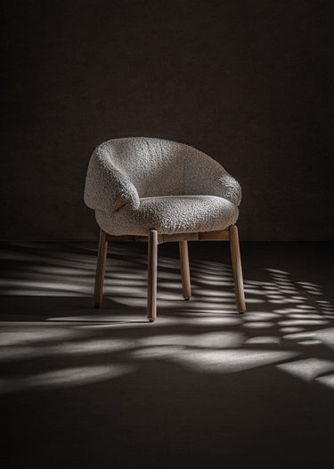 Silla de olmo marrón poliéster beige de Vical, imagen 7
