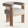 Silla de poliéster gris jaspeado roble de Vical