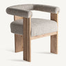 Silla de poliéster gris jaspeado roble de Vical