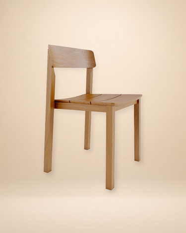 Silla exterior RAWI WA apilable de teca natural Dareels