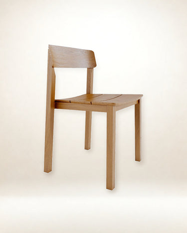 Silla exterior RAWI WA apilable de teca natural Dareels