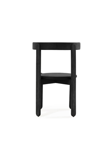 silueta general de silla de fresno lacado negro de Gabrielle Paris
