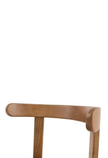 detalle constructivo de silla de fresno en teca de Gabrielle Paris