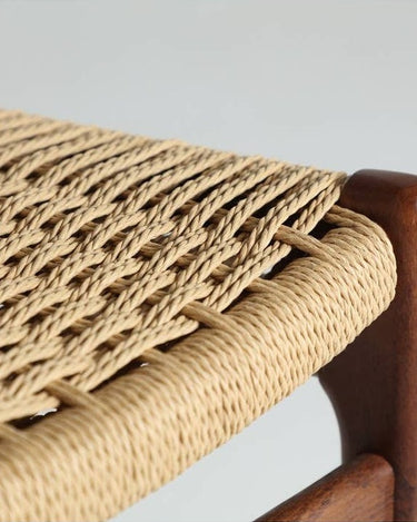 Silla Whel de haya marrón con cuerda beige