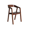 Silla de haya marrón con respaldo envolvente de Kodu Home Design