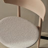 Silla Herman de haya blanca y bouclé