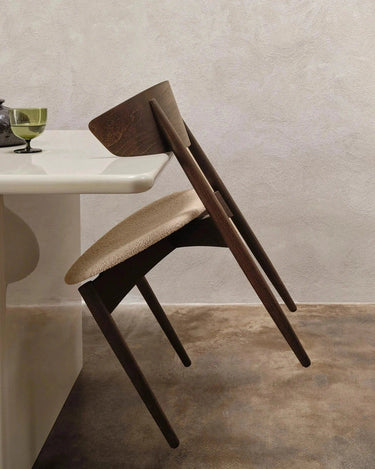 Silla Herman de haya oscura y bouclé natural · imagen 3
