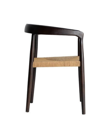 Sillas Leynie de olmo wengué con asiento trenzado