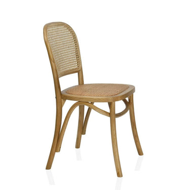 Silla nueva de olmo y ratán de inspiración vintage