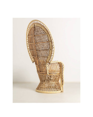 Silla de ratán estilo peacock para interior