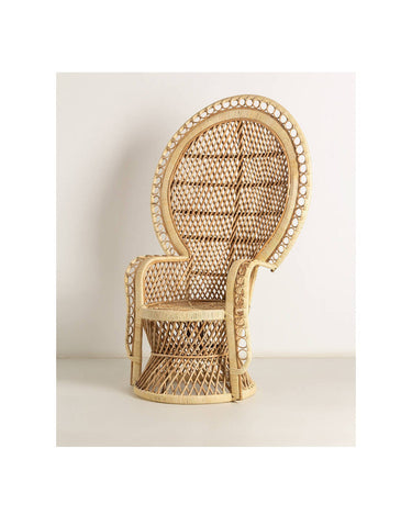 Silla peacock de ratán natural