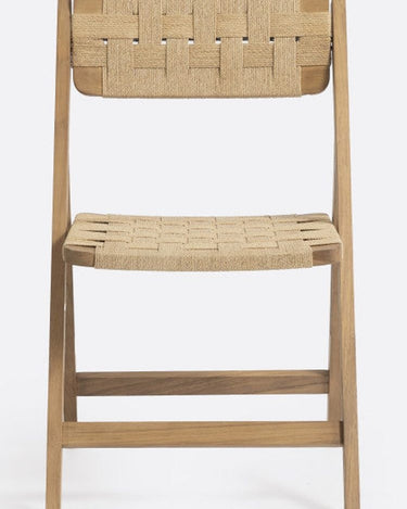 Silla plegable CORA de teca y cuerda 50 × 58 × 84 cm — detalle 2