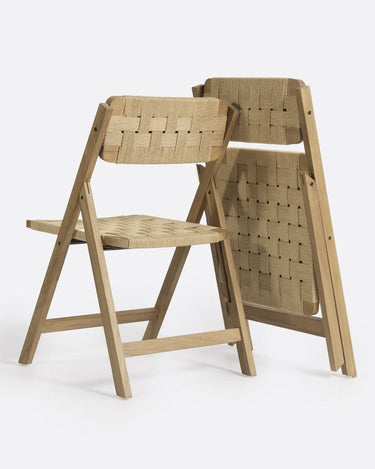 Silla plegable CORA de teca y cuerda 50 × 58 × 84 cm — detalle 8