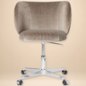 Silla Rico con ruedas de terciopelo gris