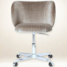 Silla Rico con ruedas de terciopelo gris