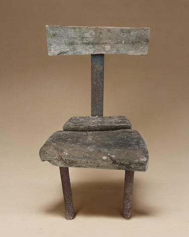 Sculptural vintage rustic chair