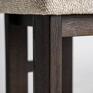 Silla tapizada en poliéster beige y fresno negro de Vical, imagen 6
