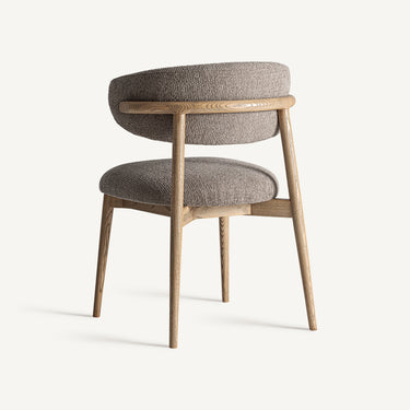 Silla tapizada en topo con madera de arce marrón claro de Vical, imagen 4