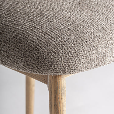 Silla tapizada en topo con madera de arce marrón claro de Vical, imagen 5