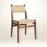 Silla de haya marrón con asiento trenzado de Kodu Home Design