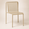 Silla de jardín Dapple perforada beige set de 2