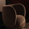 Sillón Lounge Rico en Terciopelo Devoré Gris Flint