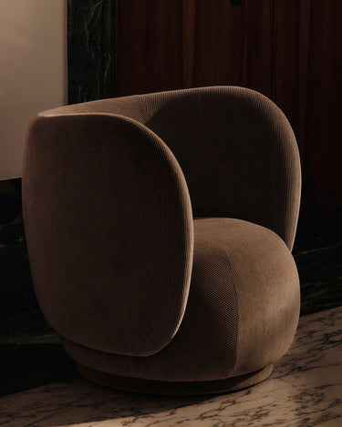 Sillón Lounge Rico en Terciopelo Devoré Gris Flint
