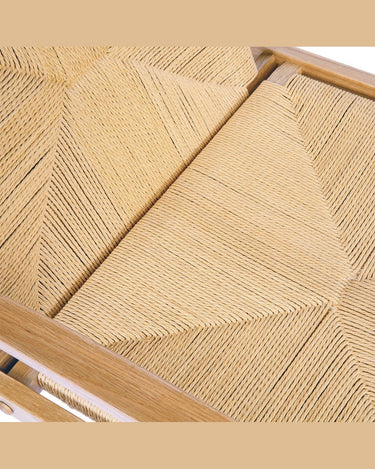 Sillón Catalina de roble y papel trenzado, vista 9
