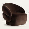 Sillón de terciopelo chocolate madera de pino de Vical