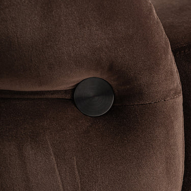 Sillón de terciopelo chocolate madera de pino de Vical, imagen 7