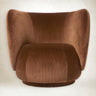 Sillón Rico de Terciopelo Devoré Óxido: Diseño Escultórico Moderno, Confort Excepcional