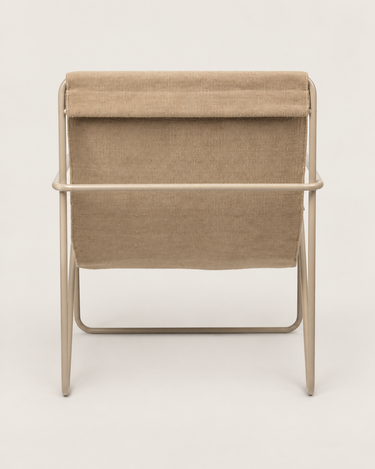 Sillón Desert Cashmere y arena de Ferm Living, vista posterior