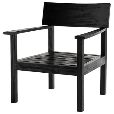 Sillón de exterior de pino Accoya negro mate de Tine K Home