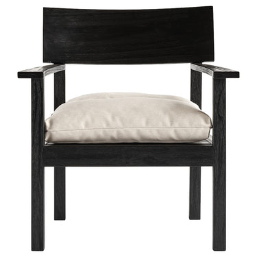 Proporciones de sillón de exterior de pino accoya negro mate de Tine K Home