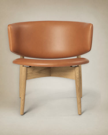Sillón Herman de roble y cuero coñac · imagen 2